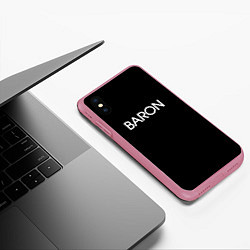 Чехол iPhone XS Max матовый Барон baron, цвет: 3D-малиновый — фото 2