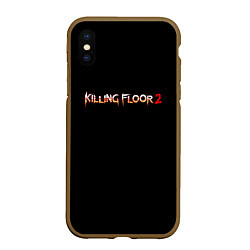 Чехол iPhone XS Max матовый Killing Floor horror, цвет: 3D-коричневый