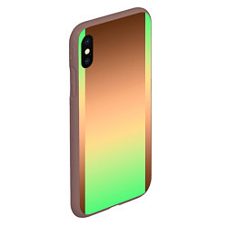 Чехол iPhone XS Max матовый Фисташковый комбинированный градиент, цвет: 3D-коричневый — фото 2