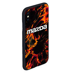 Чехол iPhone XS Max матовый Mazda red lava, цвет: 3D-черный — фото 2