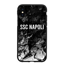 Чехол iPhone XS Max матовый Napoli black graphite, цвет: 3D-черный