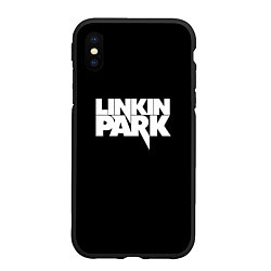 Чехол iPhone XS Max матовый Lnkin park logo white, цвет: 3D-черный