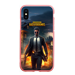 Чехол iPhone XS Max матовый PUBG персонаж после взрыва, цвет: 3D-баблгам