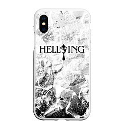 Чехол iPhone XS Max матовый Hellsing white graphite