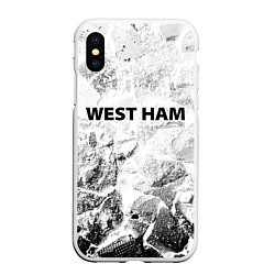 Чехол iPhone XS Max матовый West Ham white graphite