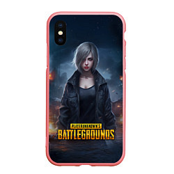 Чехол iPhone XS Max матовый PUBG game wallpaper, цвет: 3D-баблгам