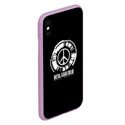 Чехол iPhone XS Max матовый Metal gear solid snake logo, цвет: 3D-сиреневый — фото 2