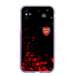 Чехол iPhone XS Max матовый Arsenal spash, цвет: 3D-светло-сиреневый