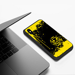 Чехол iPhone XS Max матовый Трафальгар Д Ватер Ло прозвище пират, цвет: 3D-черный — фото 2