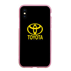 Чехол iPhone XS Max матовый Toyota yellow, цвет: 3D-розовый