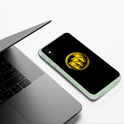 Чехол iPhone XS Max матовый Buick logo yellow, цвет: 3D-салатовый — фото 2