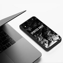 Чехол iPhone XS Max матовый Spirited Away black graphite, цвет: 3D-черный — фото 2