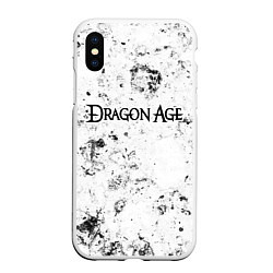 Чехол iPhone XS Max матовый Dragon Age dirty ice, цвет: 3D-белый