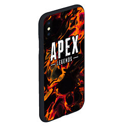 Чехол iPhone XS Max матовый Apex Legends red lava, цвет: 3D-черный — фото 2