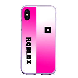 Чехол iPhone XS Max матовый Roblox geometry gradient, цвет: 3D-светло-сиреневый