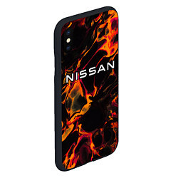 Чехол iPhone XS Max матовый Nissan red lava, цвет: 3D-черный — фото 2