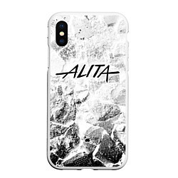 Чехол iPhone XS Max матовый Alita white graphite