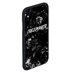 Чехол iPhone XS Max матовый CreepyPasta black ice, цвет: 3D-черный — фото 2