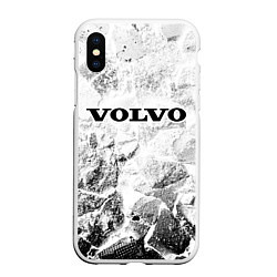 Чехол iPhone XS Max матовый Volvo white graphite, цвет: 3D-белый