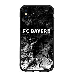 Чехол iPhone XS Max матовый Bayern black graphite, цвет: 3D-черный