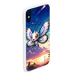 Чехол iPhone XS Max матовый Pokemon butterfree, цвет: 3D-белый — фото 2