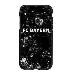 Чехол iPhone XS Max матовый Bayern black ice, цвет: 3D-черный