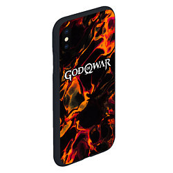 Чехол iPhone XS Max матовый God of War red lava, цвет: 3D-черный — фото 2