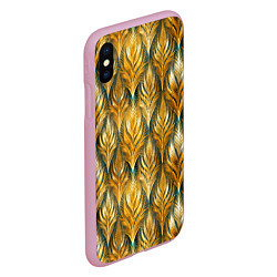 Чехол iPhone XS Max матовый Золото осени травинки, цвет: 3D-розовый — фото 2
