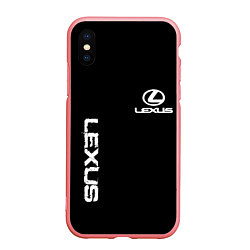 Чехол iPhone XS Max матовый Lexus white logo auto, цвет: 3D-баблгам