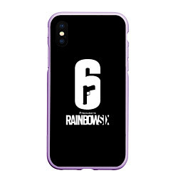 Чехол iPhone XS Max матовый Rainbow six ubisoft game, цвет: 3D-сиреневый