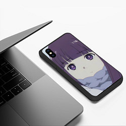 Чехол iPhone XS Max матовый Sousou no Frieren Ферн sad face, цвет: 3D-черный — фото 2