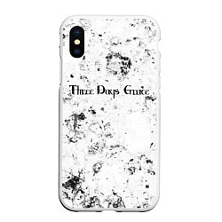 Чехол iPhone XS Max матовый Three Days Grace dirty ice, цвет: 3D-белый