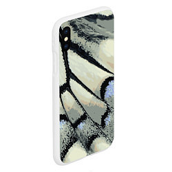 Чехол iPhone XS Max матовый Абстракция - крыло бабочки, цвет: 3D-белый — фото 2