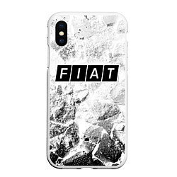 Чехол iPhone XS Max матовый Fiat white graphite, цвет: 3D-белый