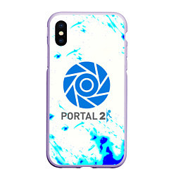 Чехол iPhone XS Max матовый Portal краски, цвет: 3D-светло-сиреневый