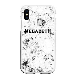 Чехол iPhone XS Max матовый Megadeth dirty ice, цвет: 3D-белый