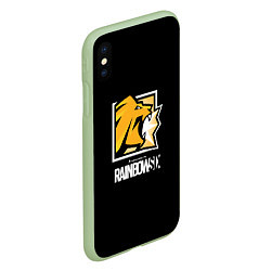 Чехол iPhone XS Max матовый Радуга 6 онлайн гейм, цвет: 3D-салатовый — фото 2
