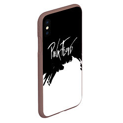 Чехол iPhone XS Max матовый Pink Floyd белые краски, цвет: 3D-коричневый — фото 2