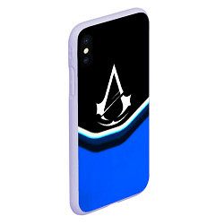 Чехол iPhone XS Max матовый Assassins Creed logo abstergo, цвет: 3D-светло-сиреневый — фото 2