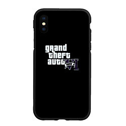 Чехол iPhone XS Max матовый GTA 6 logo vice city, цвет: 3D-черный