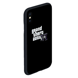 Чехол iPhone XS Max матовый GTA 6 logo vice city, цвет: 3D-черный — фото 2