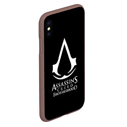 Чехол iPhone XS Max матовый Assassins Creed brotherhood, цвет: 3D-коричневый — фото 2