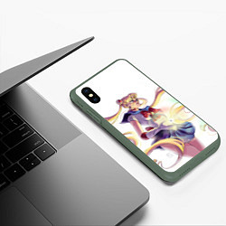 Чехол iPhone XS Max матовый Сейлор Мун Sailor Moon, цвет: 3D-темно-зеленый — фото 2