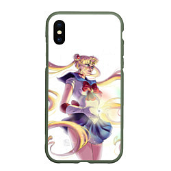 Чехол iPhone XS Max матовый Сейлор Мун Sailor Moon, цвет: 3D-темно-зеленый