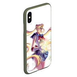 Чехол iPhone XS Max матовый Сейлор Мун Sailor Moon, цвет: 3D-темно-зеленый — фото 2