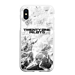 Чехол iPhone XS Max матовый Twenty One Pilots white graphite, цвет: 3D-белый