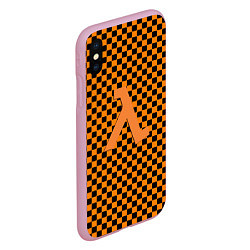 Чехол iPhone XS Max матовый Half life клетка оранжевая, цвет: 3D-розовый — фото 2