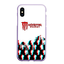 Чехол iPhone XS Max матовый Billie Eilish x Monster energy, цвет: 3D-светло-сиреневый