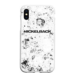 Чехол iPhone XS Max матовый Nickelback dirty ice, цвет: 3D-белый