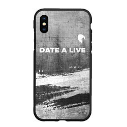 Чехол iPhone XS Max матовый Date A Live - grey gradient посередине, цвет: 3D-черный